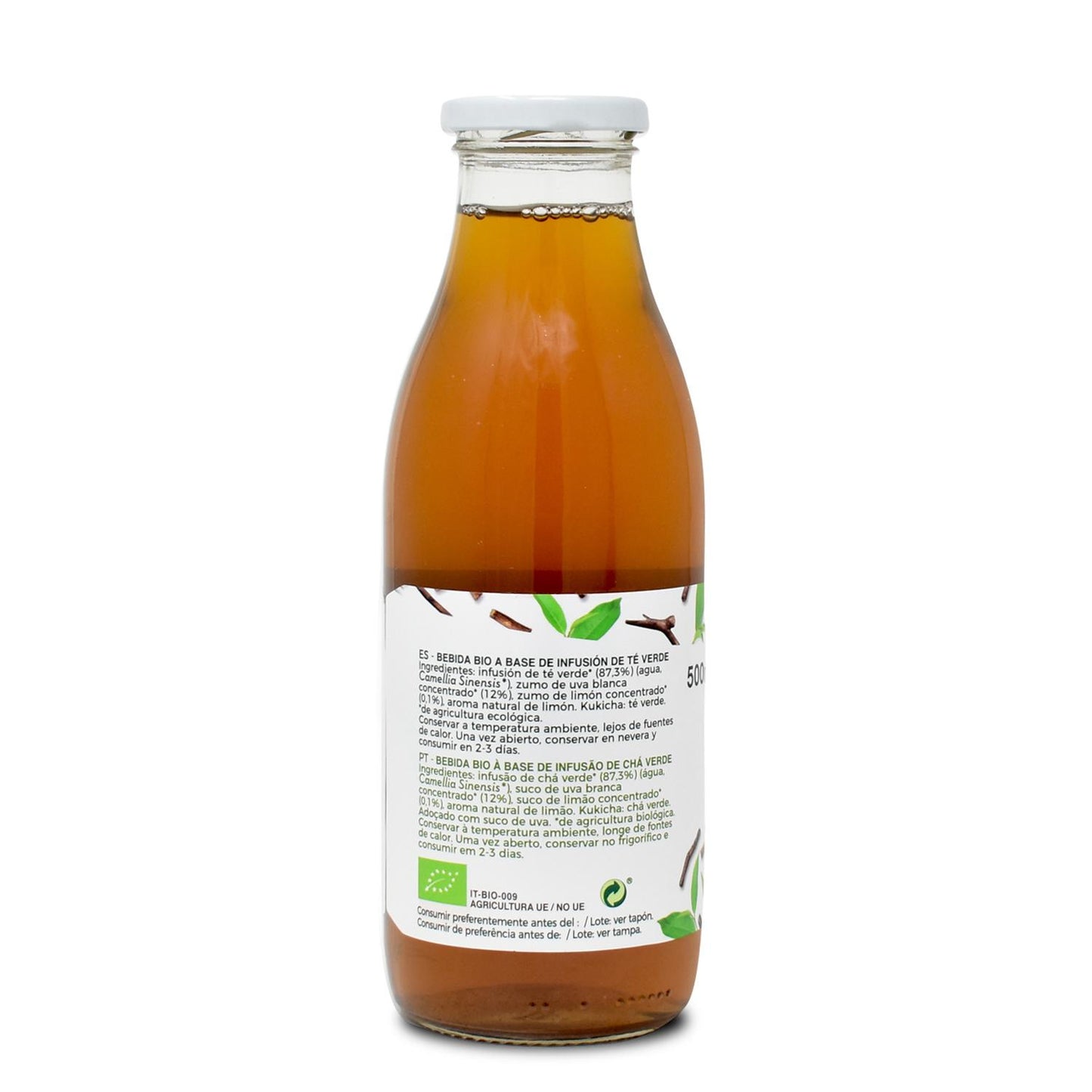 Chá Kukicha Biológico em garrafa de vidro La Finestra Sul Cielo 500 ml