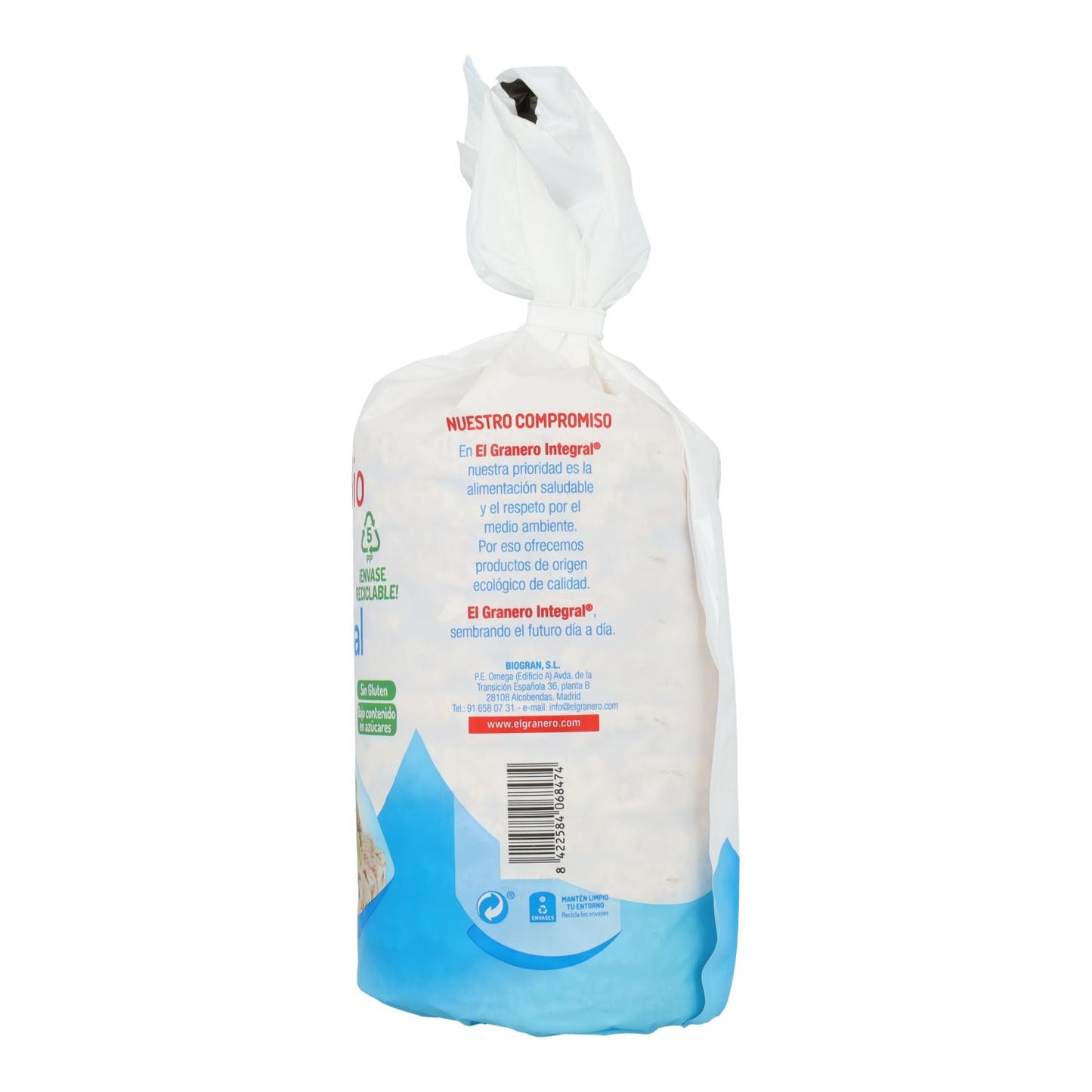 Bolinhos de arroz sem sal El Granero, 115 g