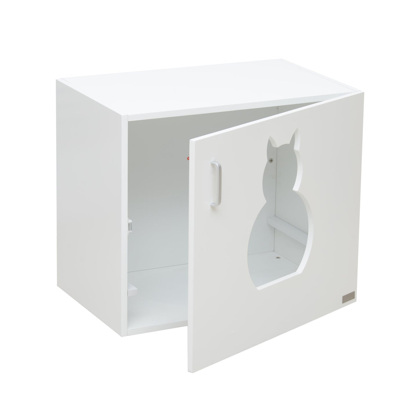 Pawhut Casa Para Gatos De Madera Mueble Arenero Con Puerta Y Entrada 60x41x51 Cm_3