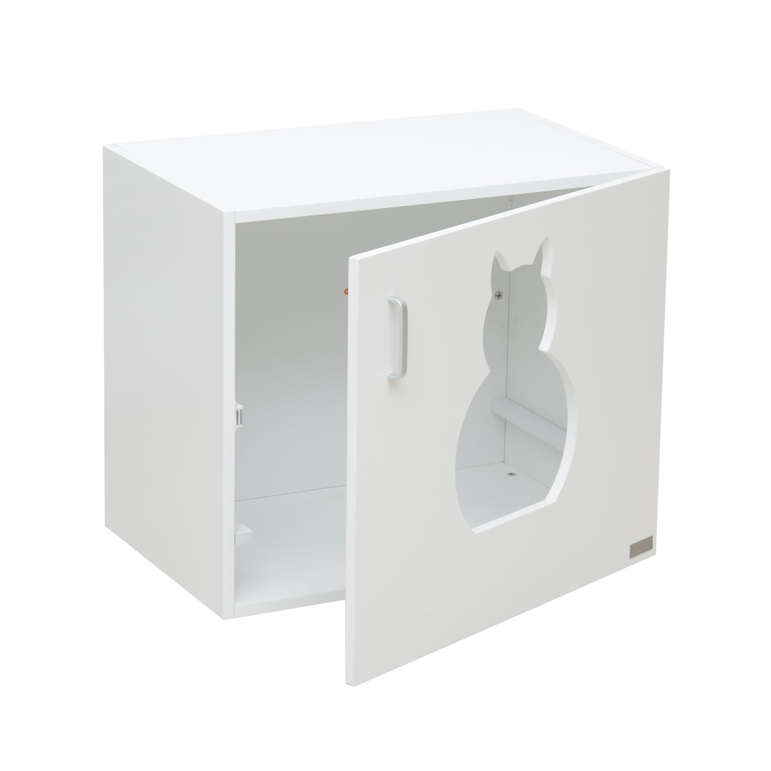 Pawhut Casa Para Gatos De Madera Mueble Arenero Con Puerta Y Entrada 60x41x51 Cm_3