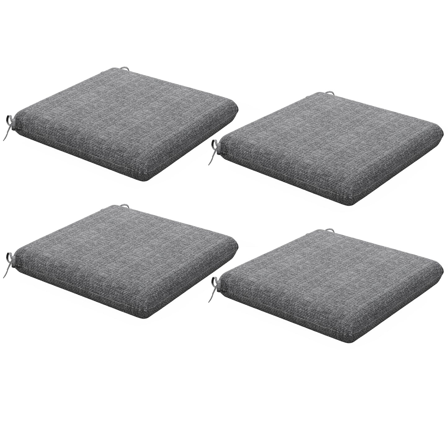 Outsunny Conjunto De Cojines Para Sillas De Comedor 47x47x7 Cm Gris_0