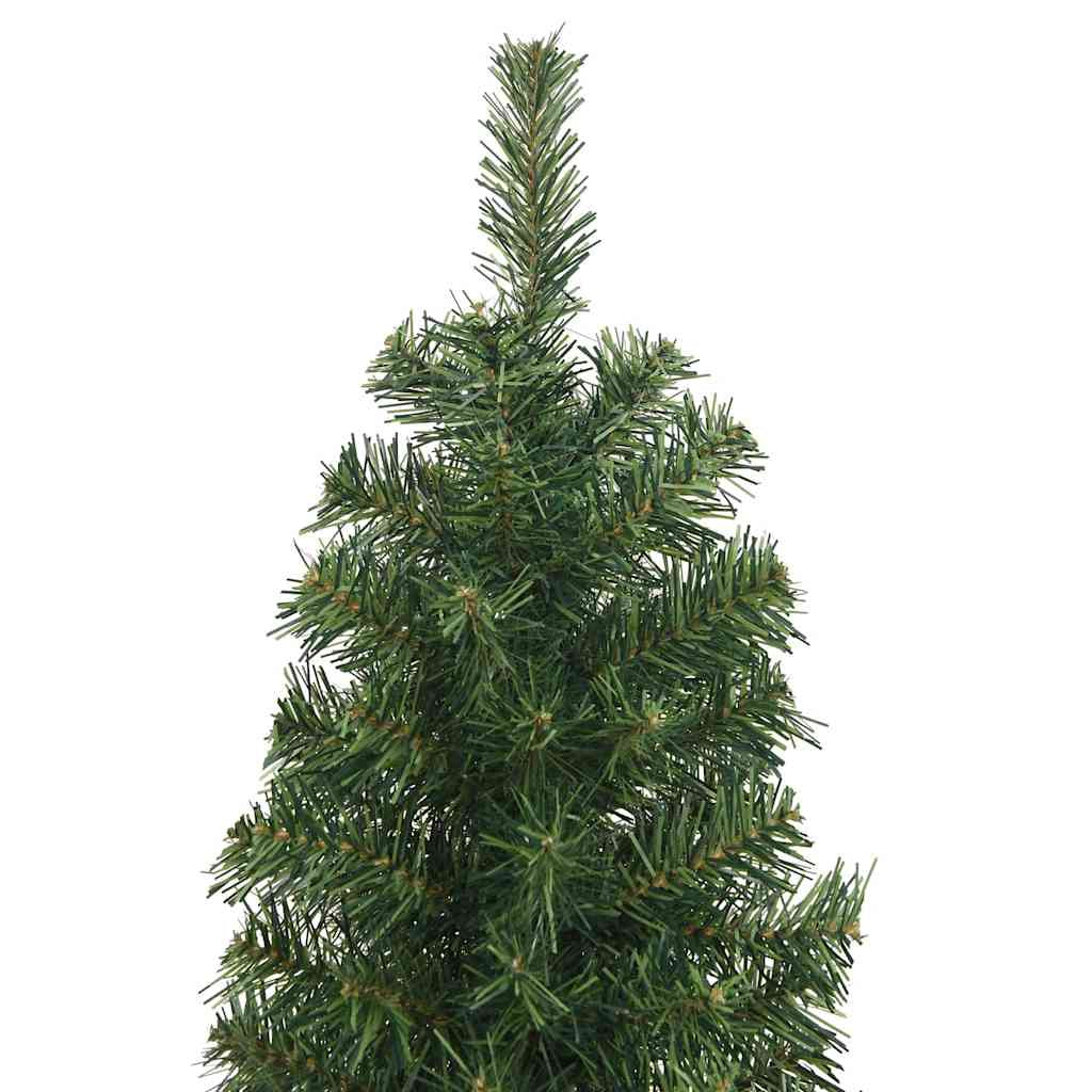 Vidaxl Árbol De Navidad Artificial Delgado Y Soporte Pvc Verde 180 Cm_3