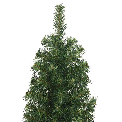 Vidaxl Árbol De Navidad Artificial Delgado Y Soporte Pvc Verde 180 Cm_3