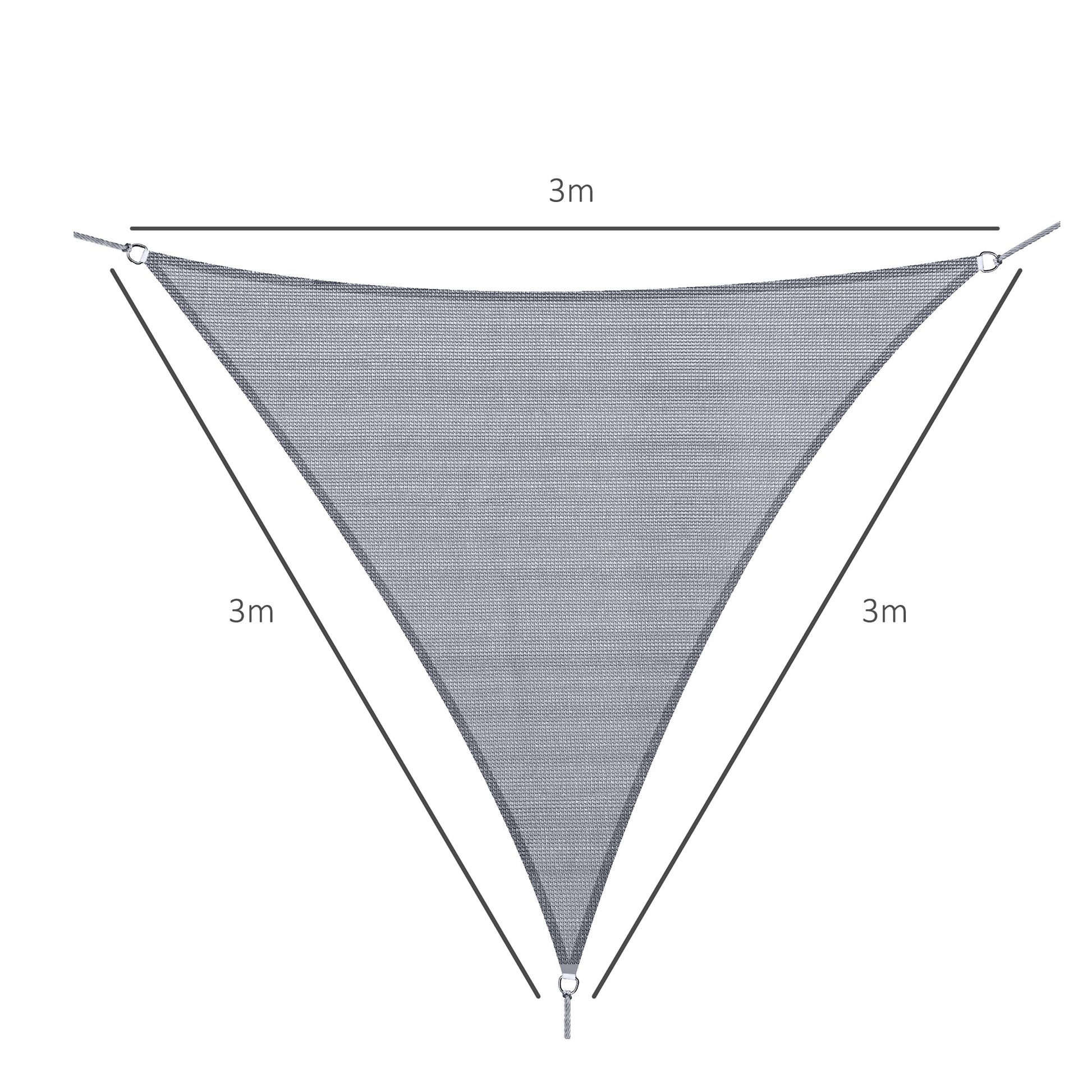 Outsunny Toldo Vela Sombrilla Parasol Triangulo Tejido De Poliester 185 G/m²_2