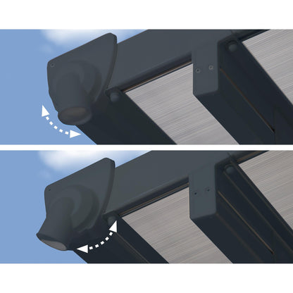 Pérgola anexa Feria 300x915 m cinzento 