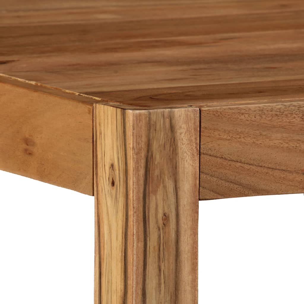Mesa De Centro Madera Maciza De Acacia Marrón 80x80x41 Cm_2