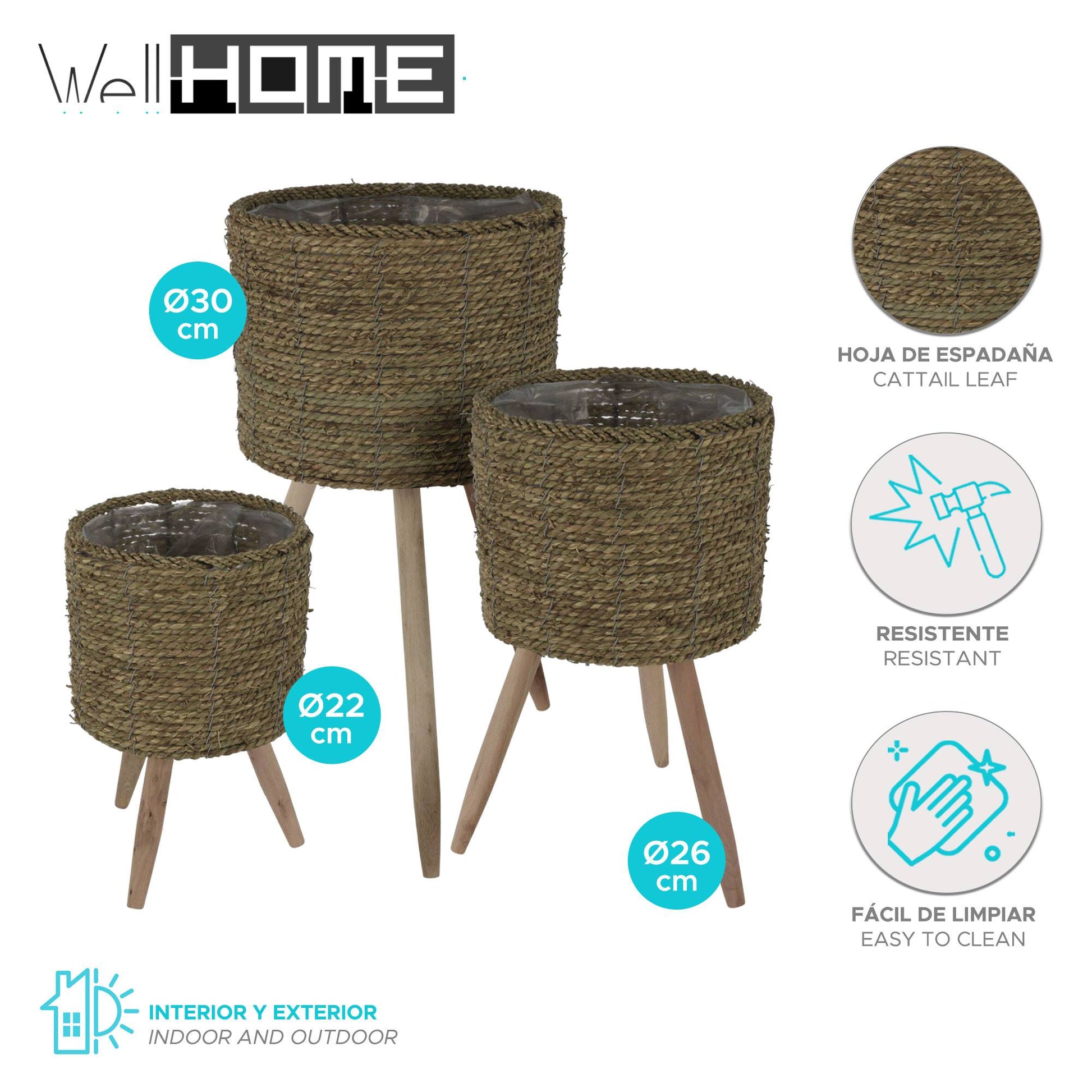 Well Home Set 3 Maceteros Ø22ø26ø30cm_1