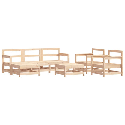 Vidaxl Juego De Muebles De Jardín 7 Piezas Madera Maciza De Pino_5