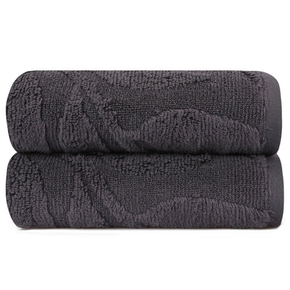 Juego De Toallas De Mano (2 Piezas) Gris Oscuro_1