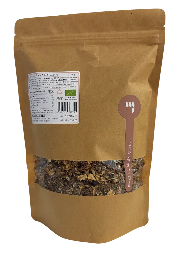 Muesli Cacao Sin Gluten Eco Kraft 430g._0