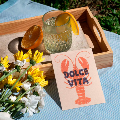 Postal Plantable Dolce Vita Semillas de Flores | Papel de Algodón Reciclado | Regalo Original - Resetea_4