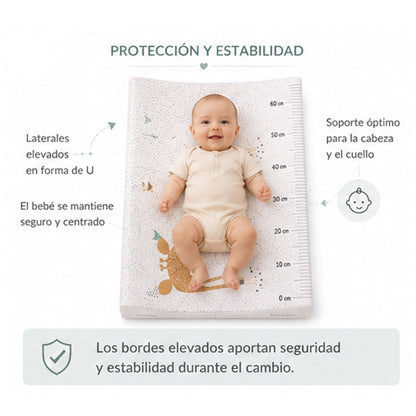 Bebe-jou – Colchón Bebé Cambiador Plastificado, 72 X 44 X 9 Cm, Jungle_3