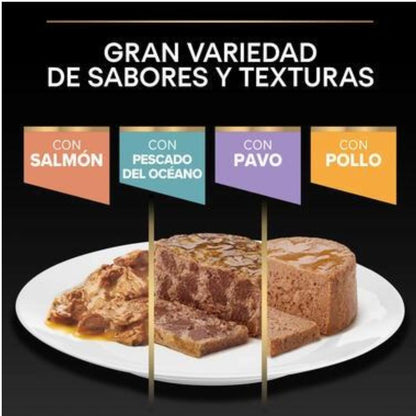 PURINA PRO PLAN Gato Adulto Digestão Delicada com Peru e Peixe em Molho Saqueta 10x85g