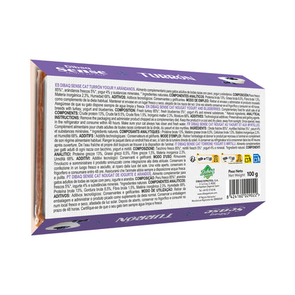 Dibaq Sense Turrón Para Gatos De Yogur Y Arándanos 100g_1