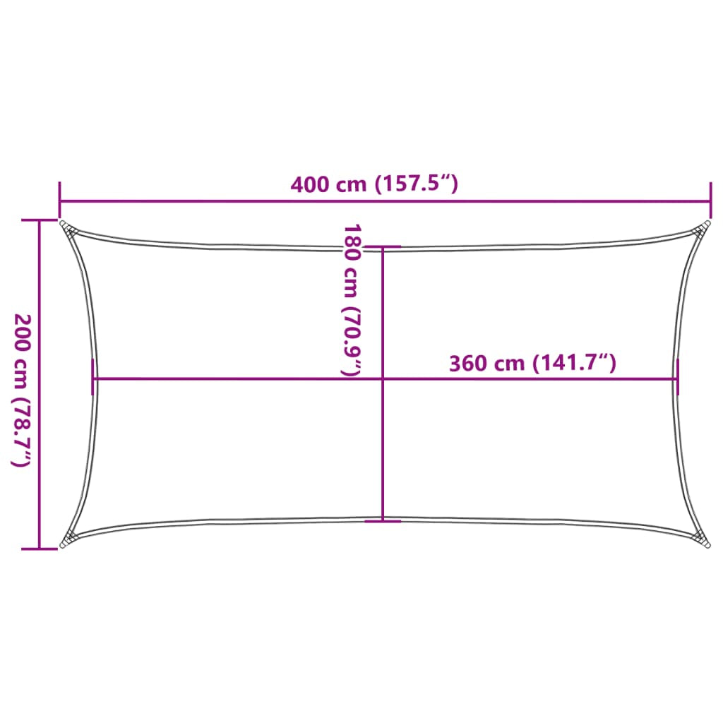 Vidaxl Toldo De Vela Hdpe Terracota 160 G/m² 2x4 M_2