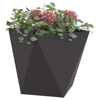 Jardinera 2 Uds. Negro 50 X 50 X 50 Cm Acero_2