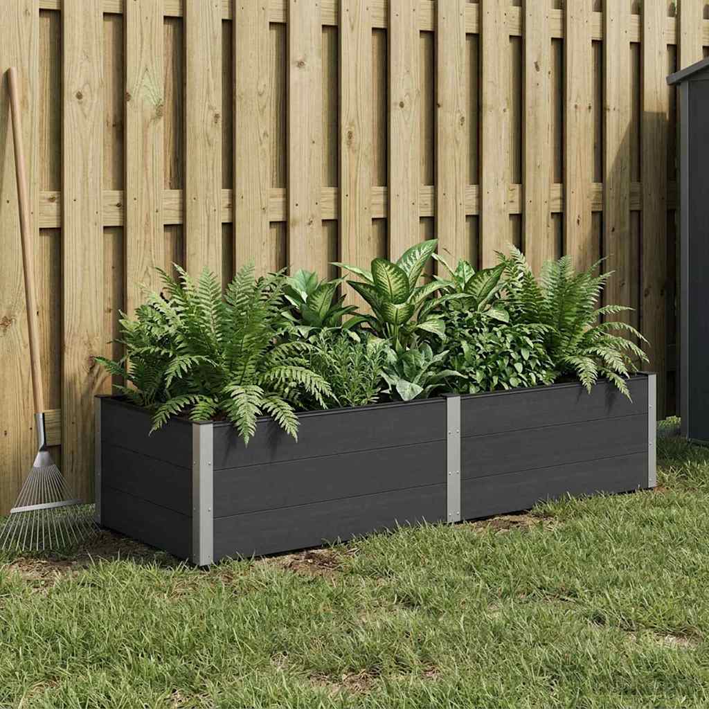 Arriate Elevado Negro 250 X 100 X 54 Cm Wpc Y Aluminio_1