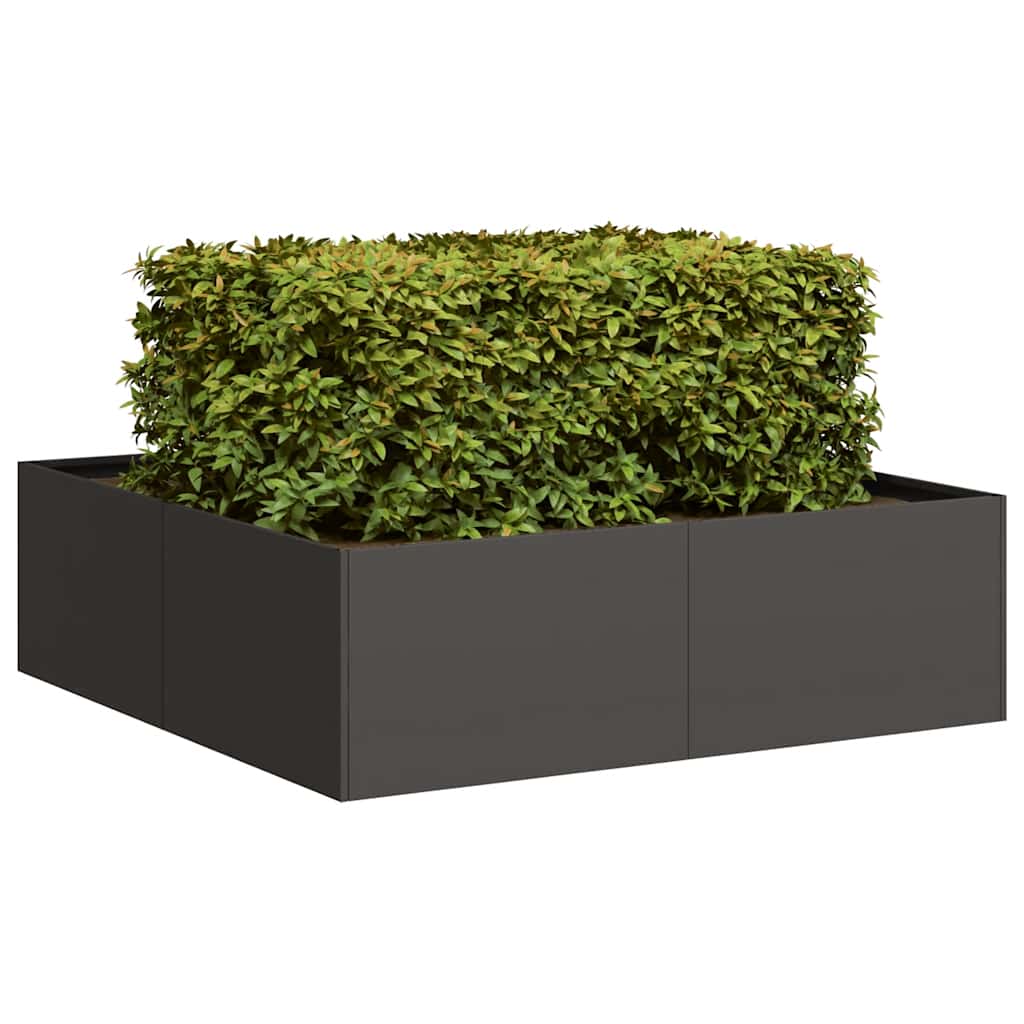 Jardinera Acero Negro 100x100x30 Cm_1