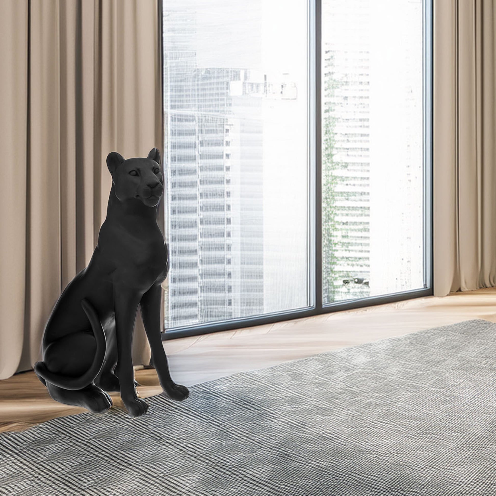 Wellhome Figura Pantera De Resina_3