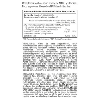 Nadh Panmol® 100mg - 60 Cápsulas Vegetales - Vitamina B3 Y B5 - Masmusculo_4