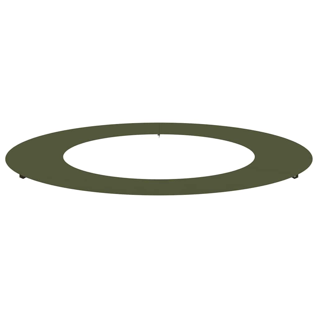 Adecuado Para Anillo De Árbol Plano Verde Oliva Ø50/80 Cm Acero_0