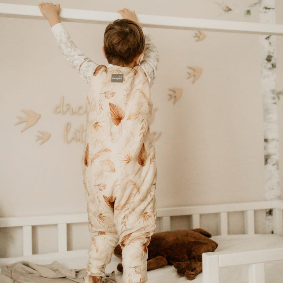 Saco De Dormir Con Pies Reversible T-s Jersey Algodón Bohemian Sand-bohemian Botanic_2