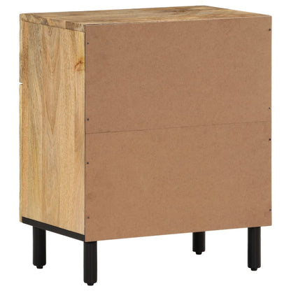 Mesita De Noche Madera Maciza De Mango 50x33x60 Cm_3