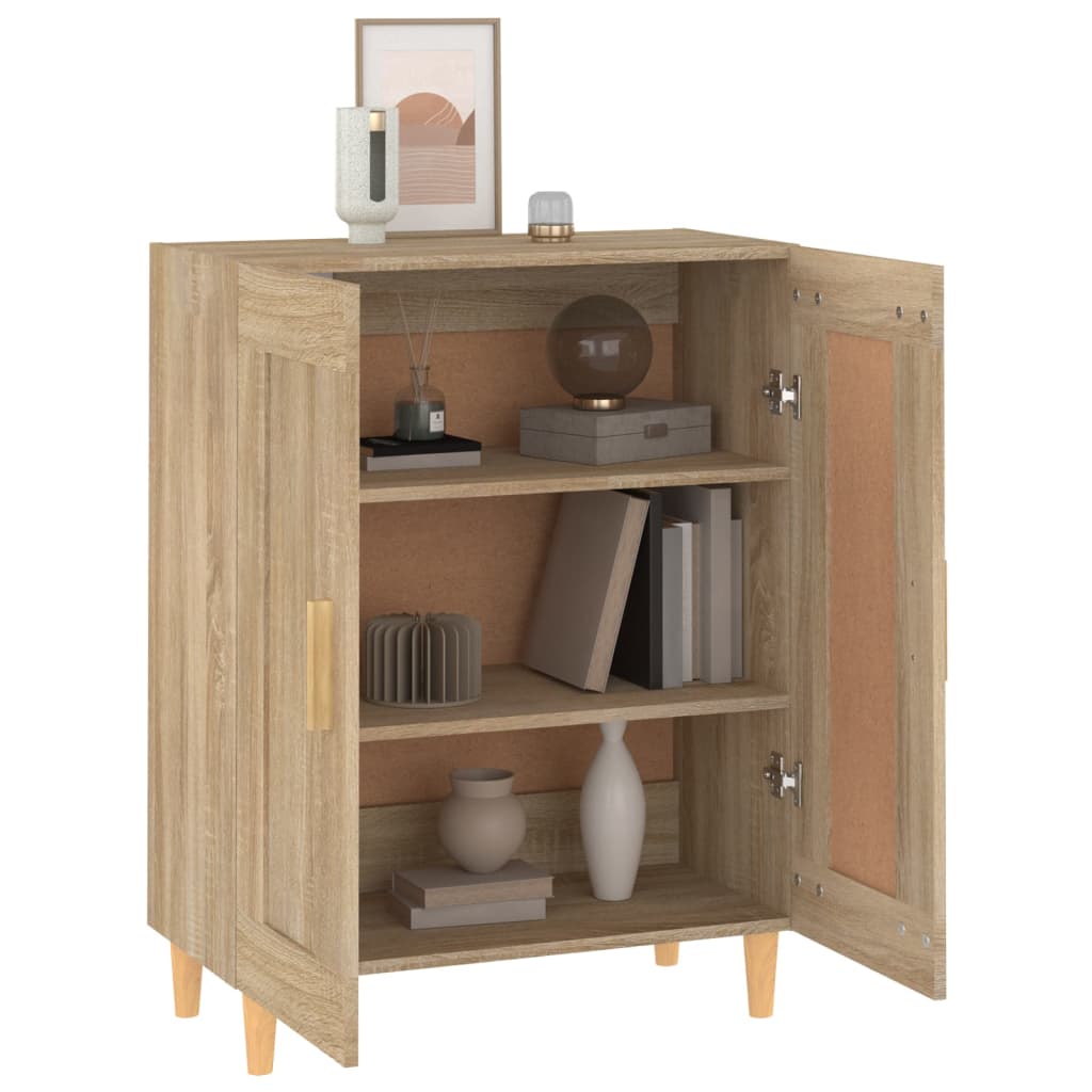 Aparador De Madera Contrachapada Roble Sonoma 69,5x34x90 Cm / Vetonek_2