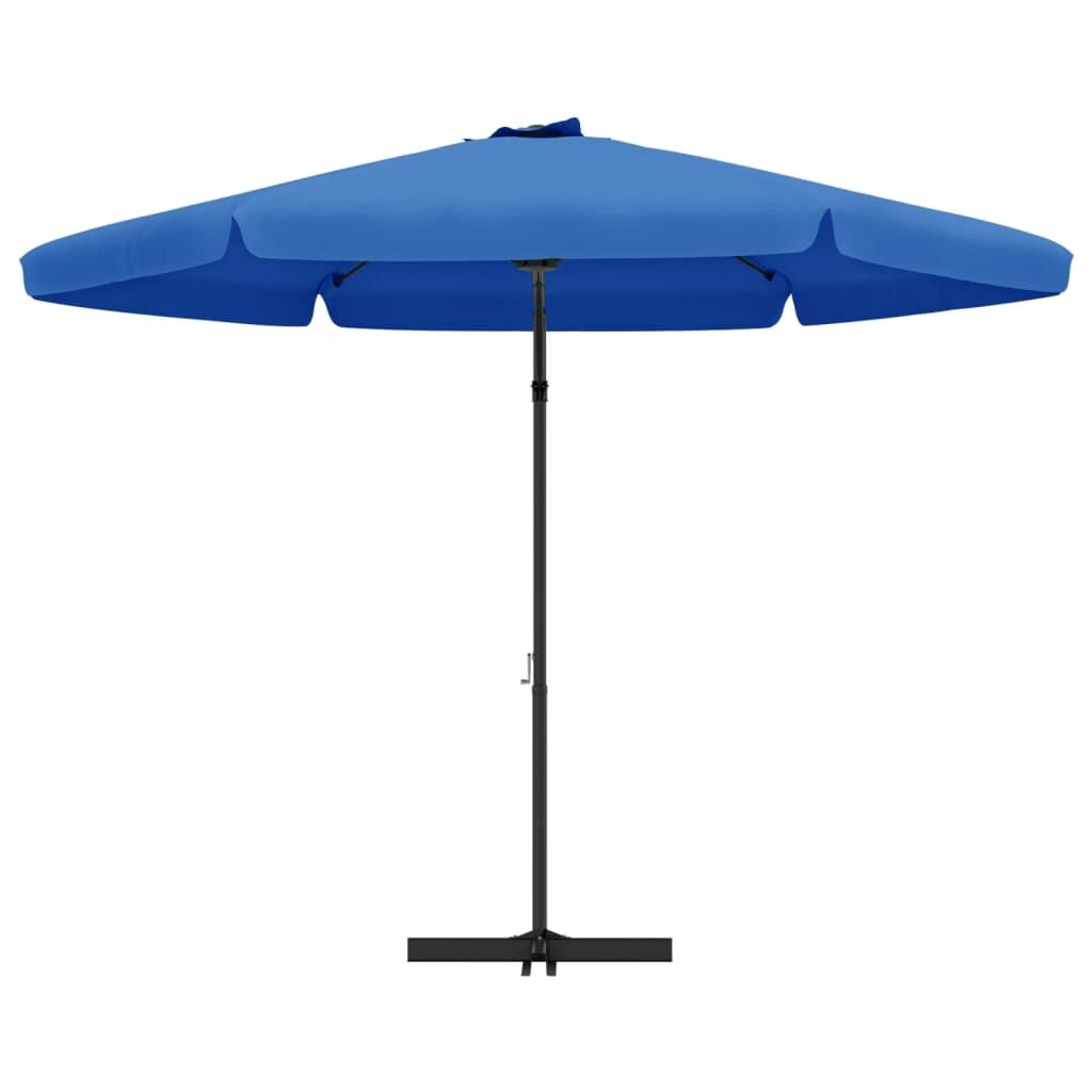 Vidaxl Sombrilla De Jardín Con Palo De Acero Azul Azure 300 Cm_3