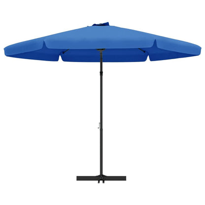 Vidaxl Sombrilla De Jardín Con Palo De Acero Azul Azure 300 Cm_3