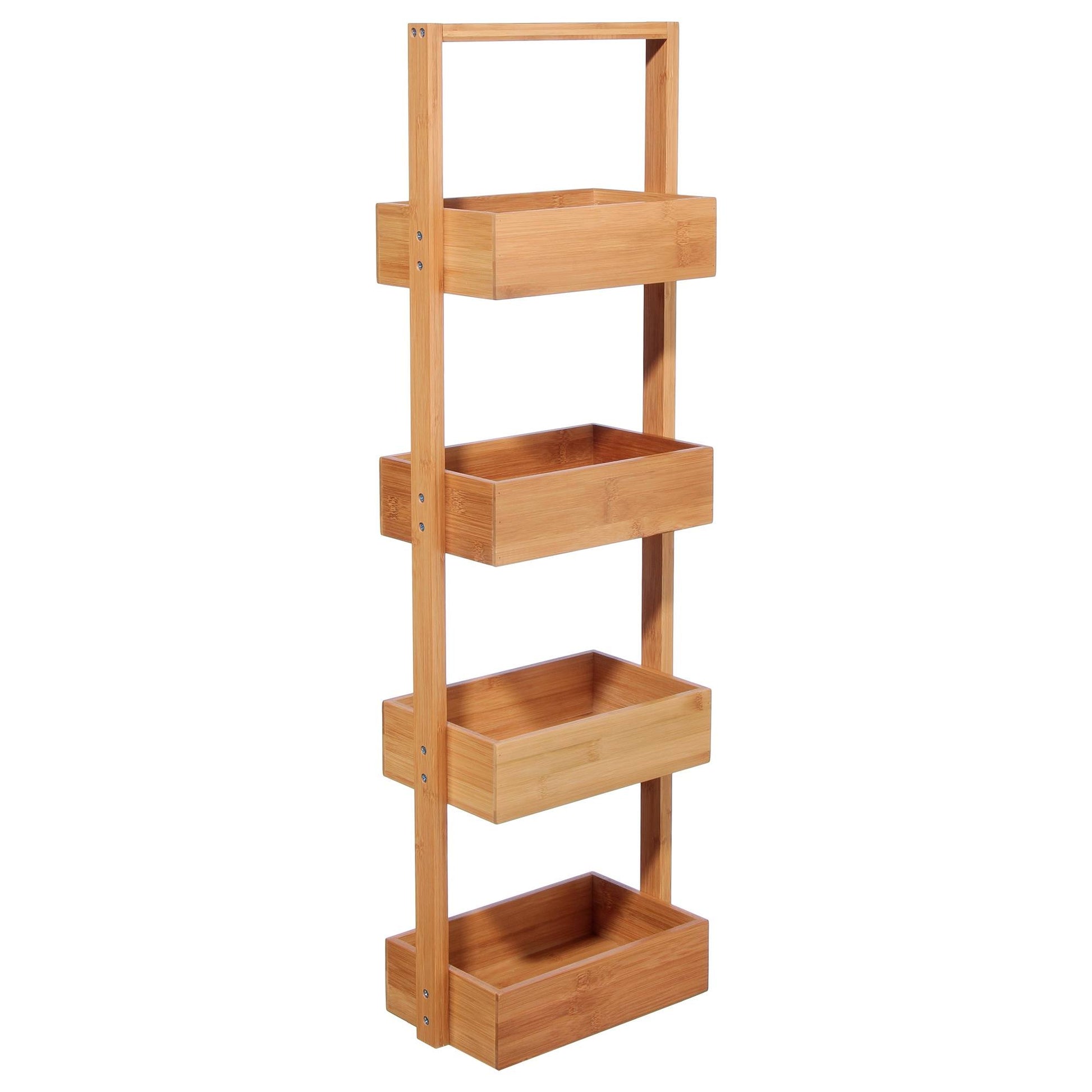 Well Home Organizador De Baño En Bambú Con 4 Niveles H.88cm_0