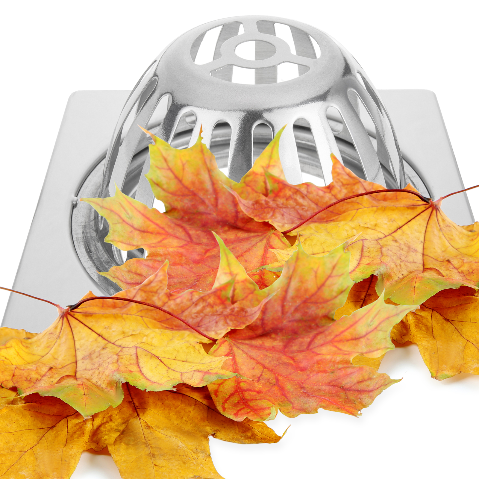 Sumidero 15x15cm Con Rejilla Alta Extraíble De Acero Inoxidable Brillante_2