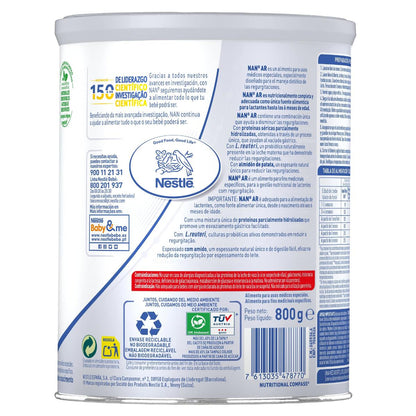 Nan Expertpro AR Alimento para lactentes com regurgitação Nestlé 800 g