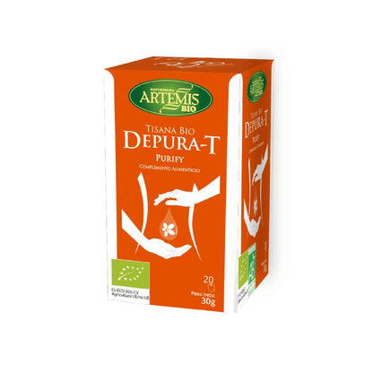 Chá de ervas Depura T Artemis, 20 filtros.