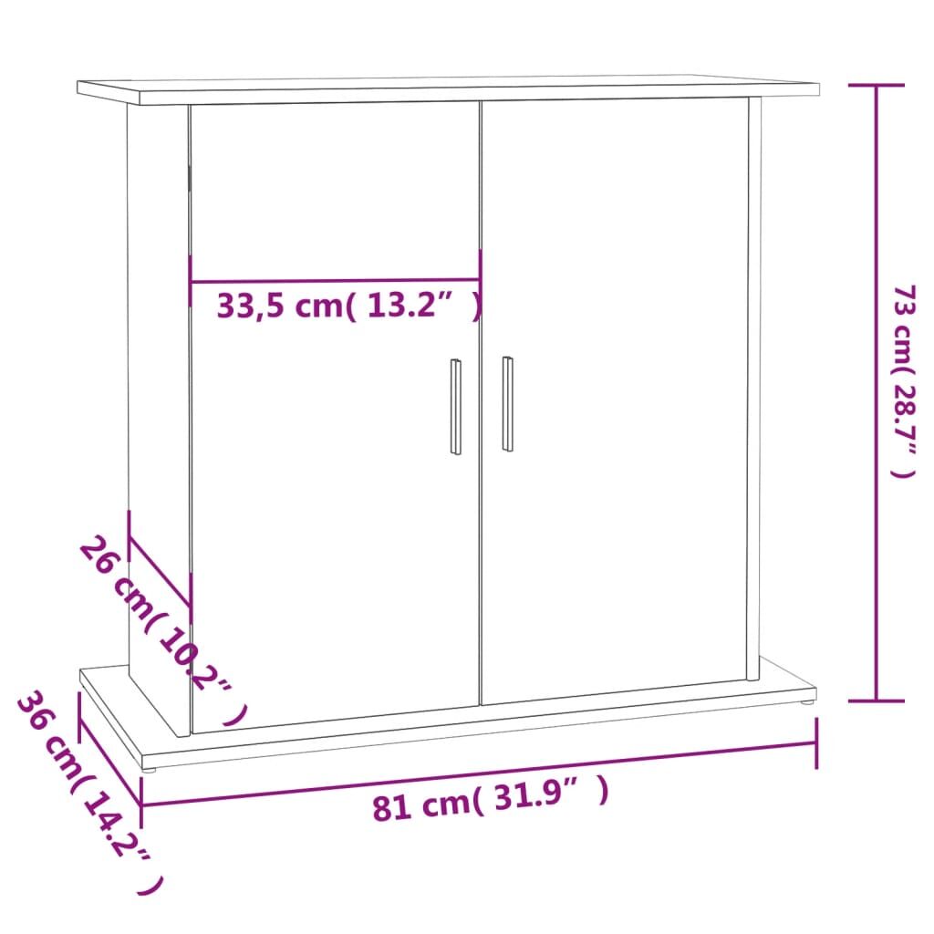 Vidaxl Soporte Para Acuario Madera De Ingeniería Negro 81x36x73 Cm_2