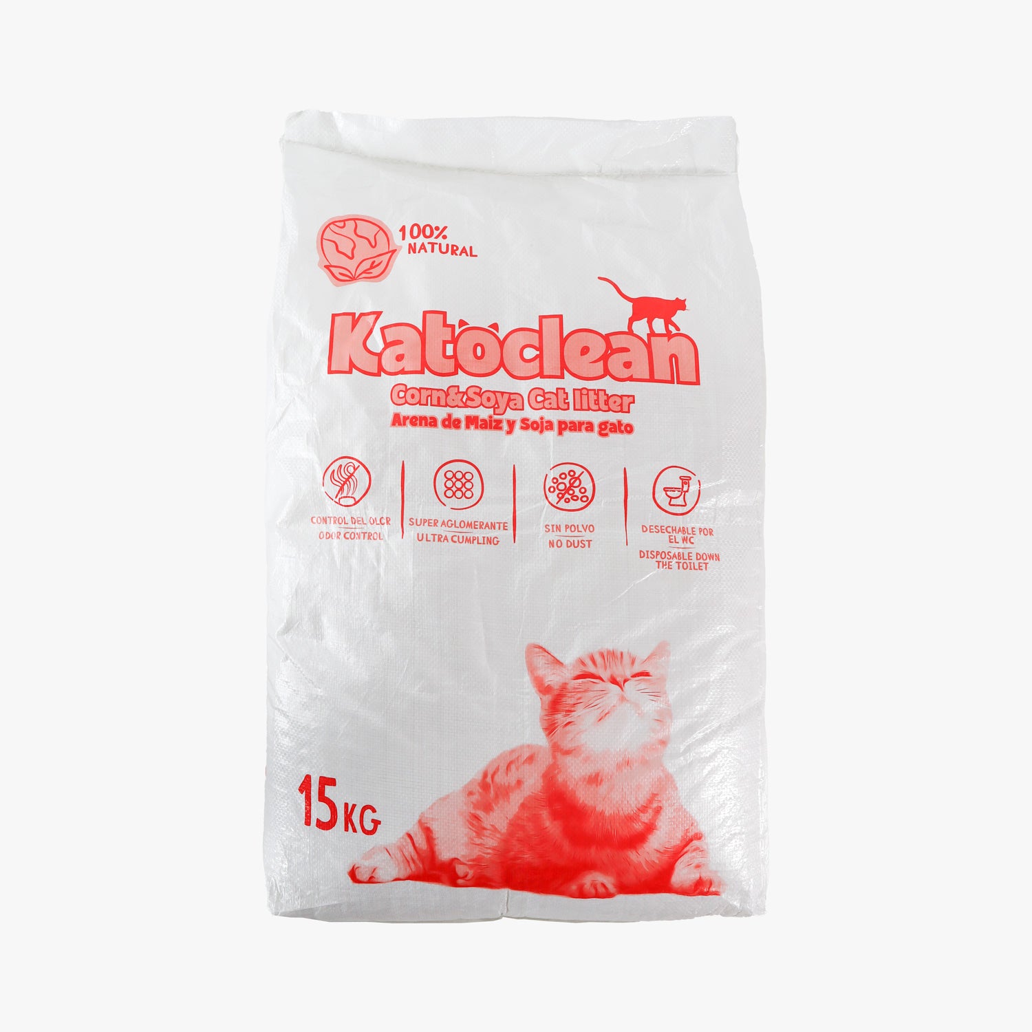 Sustrato En Pelet Para Gato Katoclean Biodegradable 40l_3