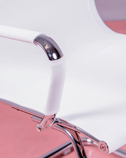 Silla Para Sala De Reuniones Con Respaldo Bajo En Malla De Fibra Transpirable - Alu_2