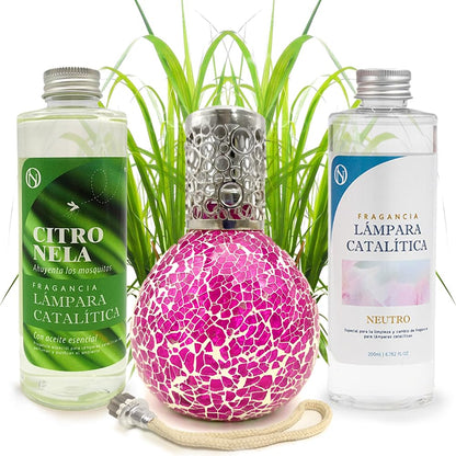Pack Ahorro Mosaico Fucsia + Fragancia Citronela 500ml + Limpiador Neutro 200ml + Mecha De Repuesto_0