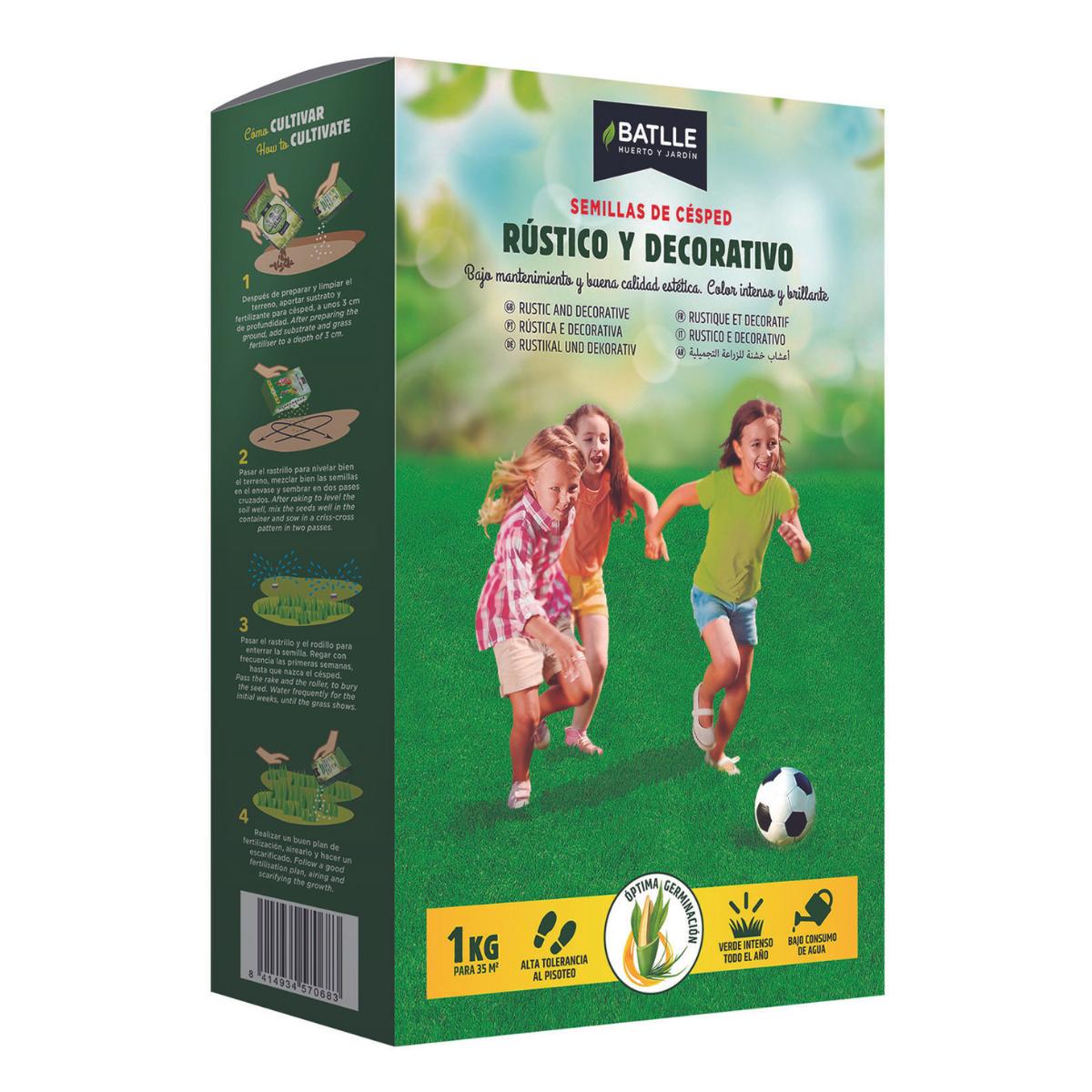 Sementes de relva rústica e decorativa Batlle 5 kg