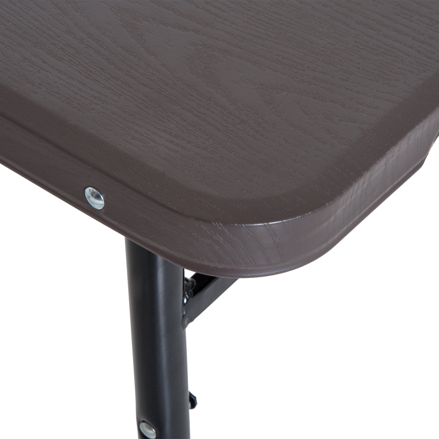 Outsunny Mesa Plegable Portátil Para Camping Mesa Auxiliar Multiusos Marrón 2_3