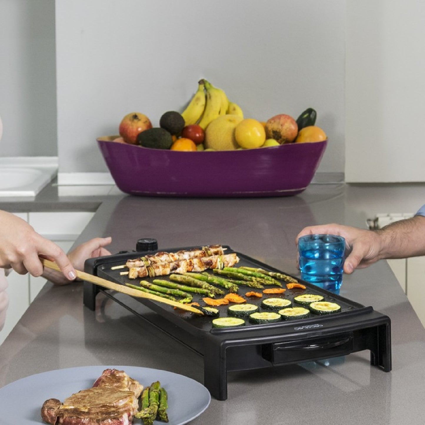 Cecotec Plancha De Asar Eléctrica Black&water 2150. Potencia 2150 W Cuerpo De Aluminio Fundido Revestimiento Daikin Term_3