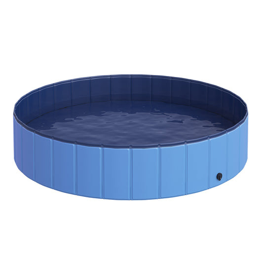 Pawhut Piscina Plegable Para Perros Bañera De Pvc Interior Y Exterior Ø140x30cm_0