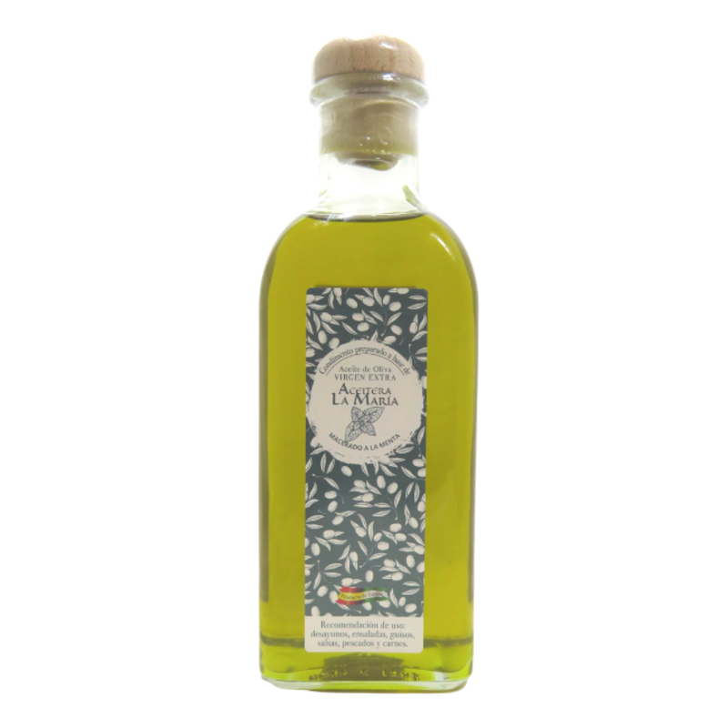 Aceite De Oliva Virgen Extra Macerado A La Menta 50 Cl Con Vertedor_0