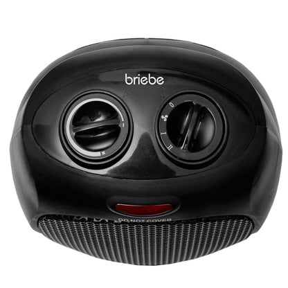 Calefactor Cerámico Portátil Ptc, Termostato Regulable, 2 Niveles Potencia, Función Ventilador, Briebe, Ht1128, Negro_2
