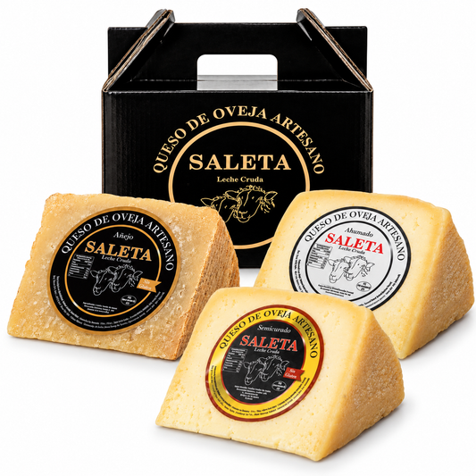 Cesta Quesos Gourmet | Queso De Oveja | 3 Cuñas Queso Semicurado, Añejo Y Ahumado | Surtido De Quesos Para Regalar_0