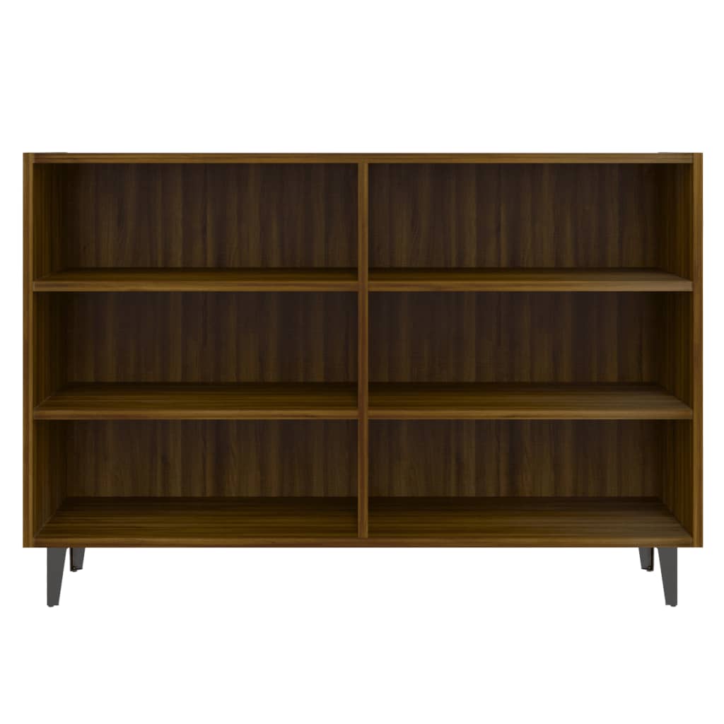 Aparador De Madera De Ingeniería Marrón Roble 103,5x35x70 Cm / Vetonek_2