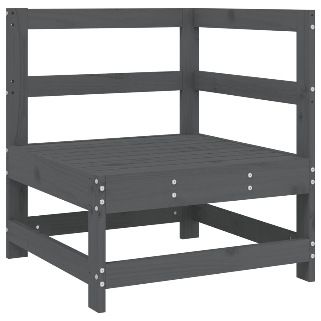 Vidaxl Mesa Y Taburetes Altos Jardín 6 Pzas Madera Maciza De Pino Gris_4