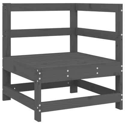 Vidaxl Mesa Y Taburetes Altos Jardín 6 Pzas Madera Maciza De Pino Gris_4