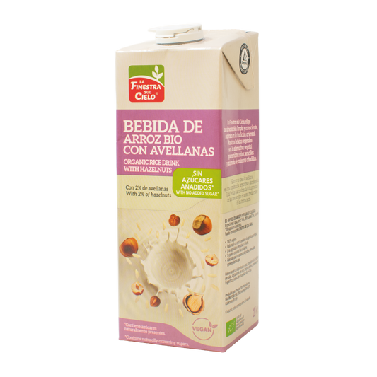 Bebida Biológica de Arroz com Avelã La Finestra Sul Cielo 1 L