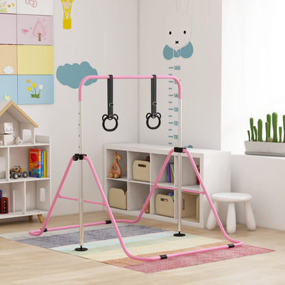Barra De Gimnasia Homcom Acero Rosa 148x105x128 Cm 340-016v00pk_1